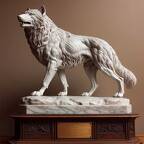 Wolf aus Marmor